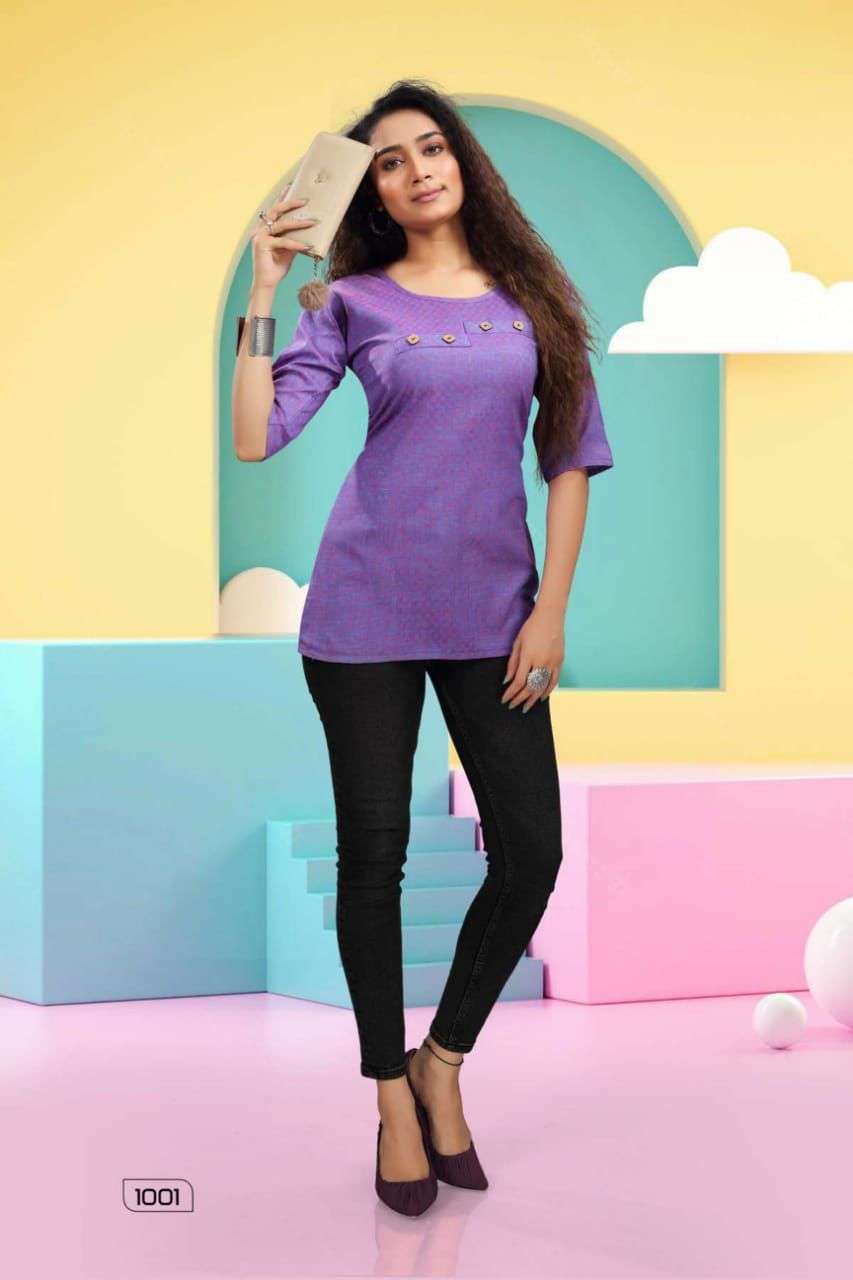 HICKUP HANDLOOM COTTON GIRLS TOP CATLOG WHOLESALER BEST RATE