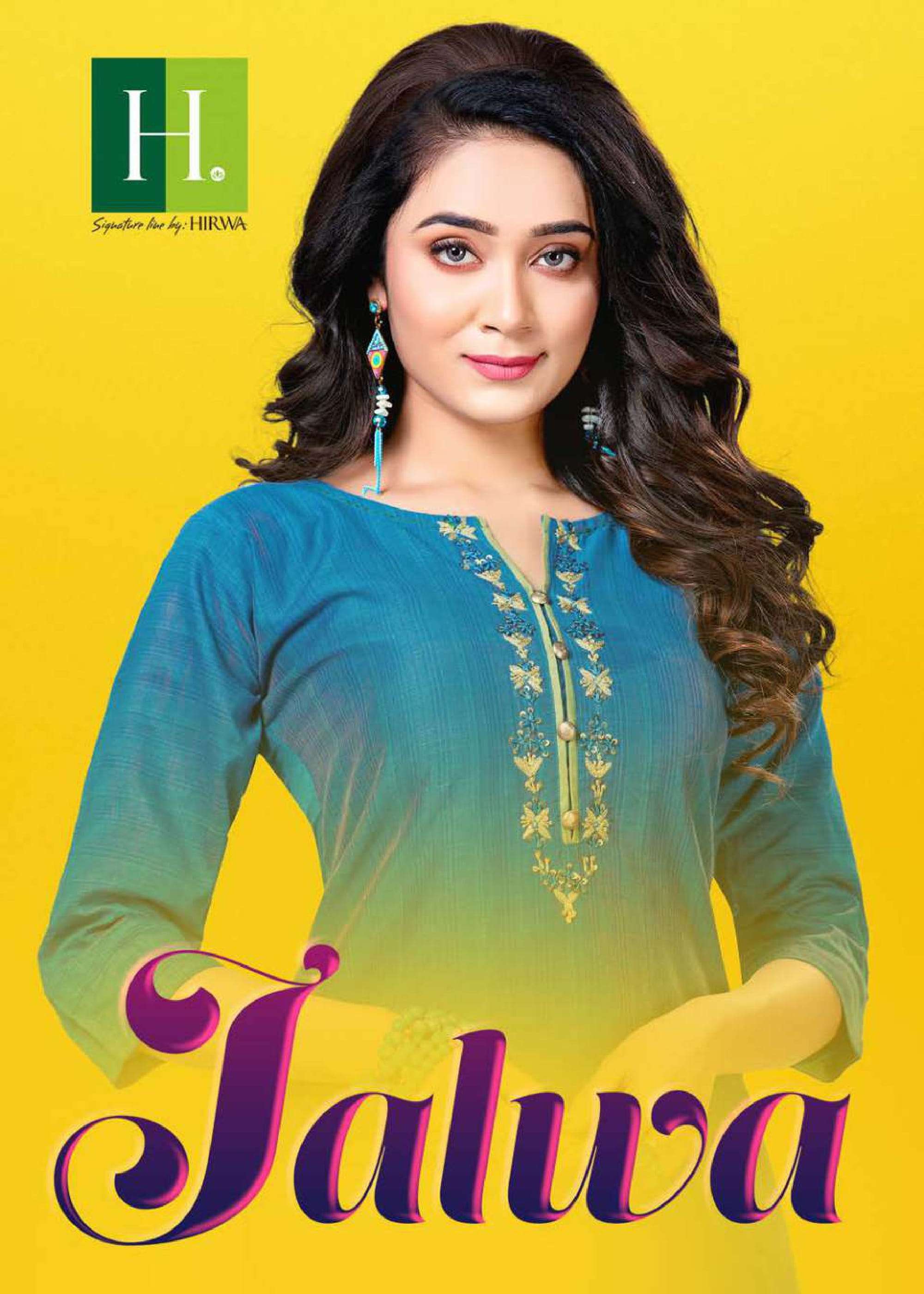 hirwa jalwa silk kurti with cotton pant set exports 