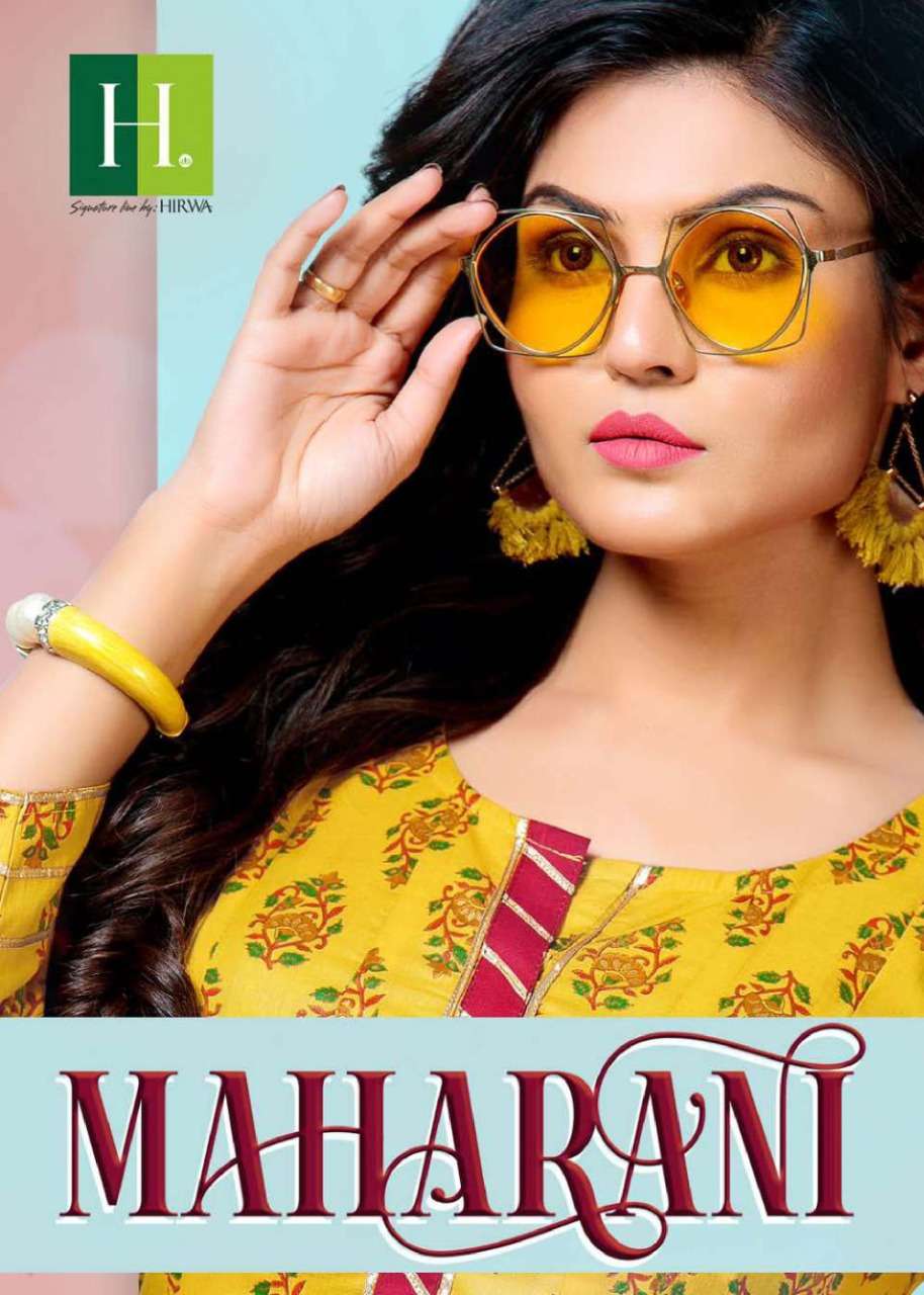 hirwa maharani cotton prints anarkali kurtis wholesaler 