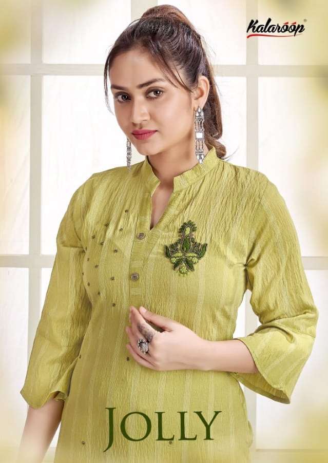 jolly by kalaroop silk daily wear fancy kurtis