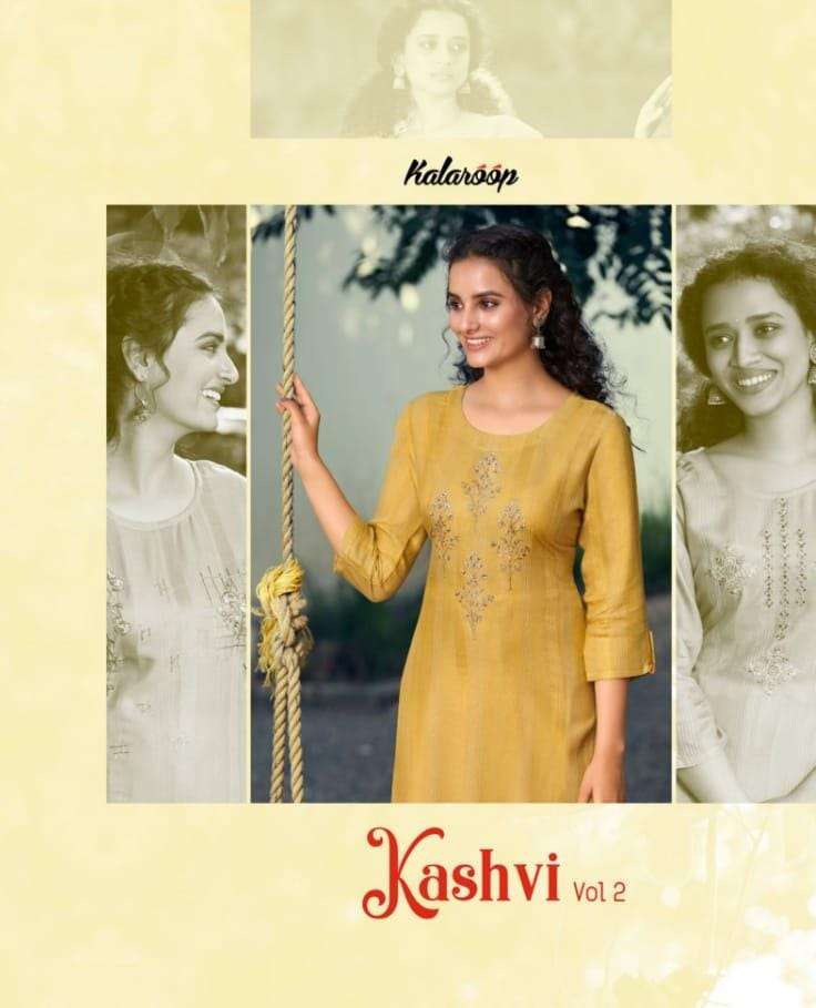 kalaroop kashvi vol 2 fancy daily wear kurti wholesaler