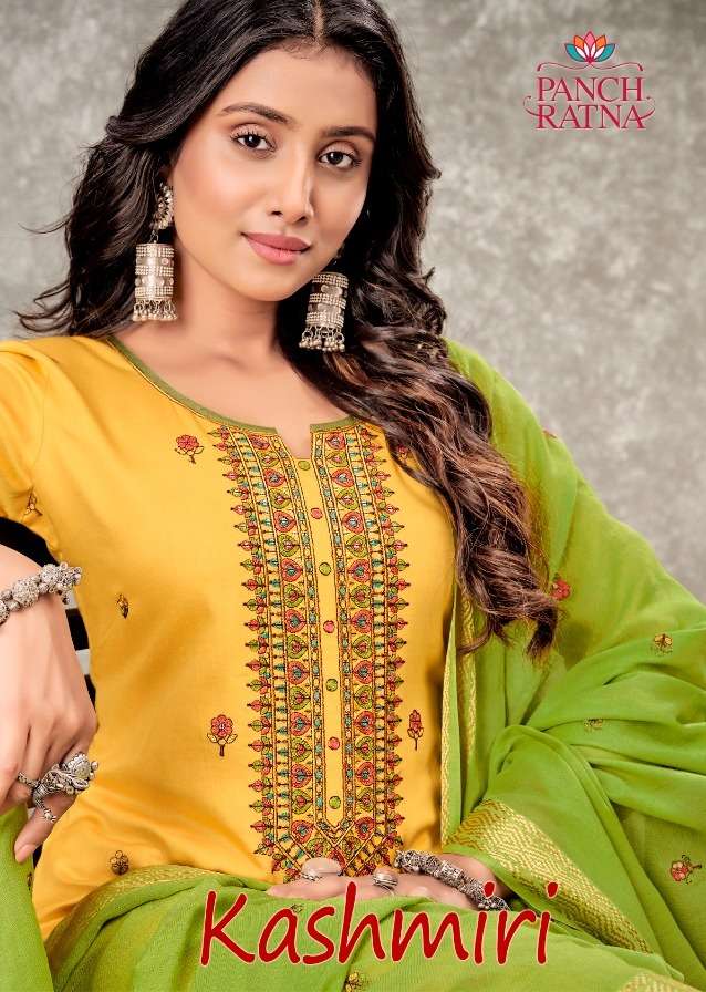 kashmiri by panch ratna jam silk kashmiri work salwar kameez