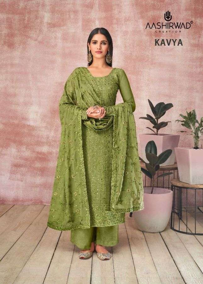 kavya by aashirwad georgette party wear fancy suits