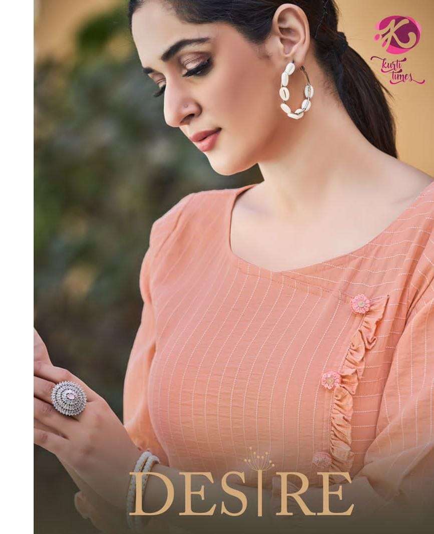 kurti times desire pure cotton designer kurtis supplier 