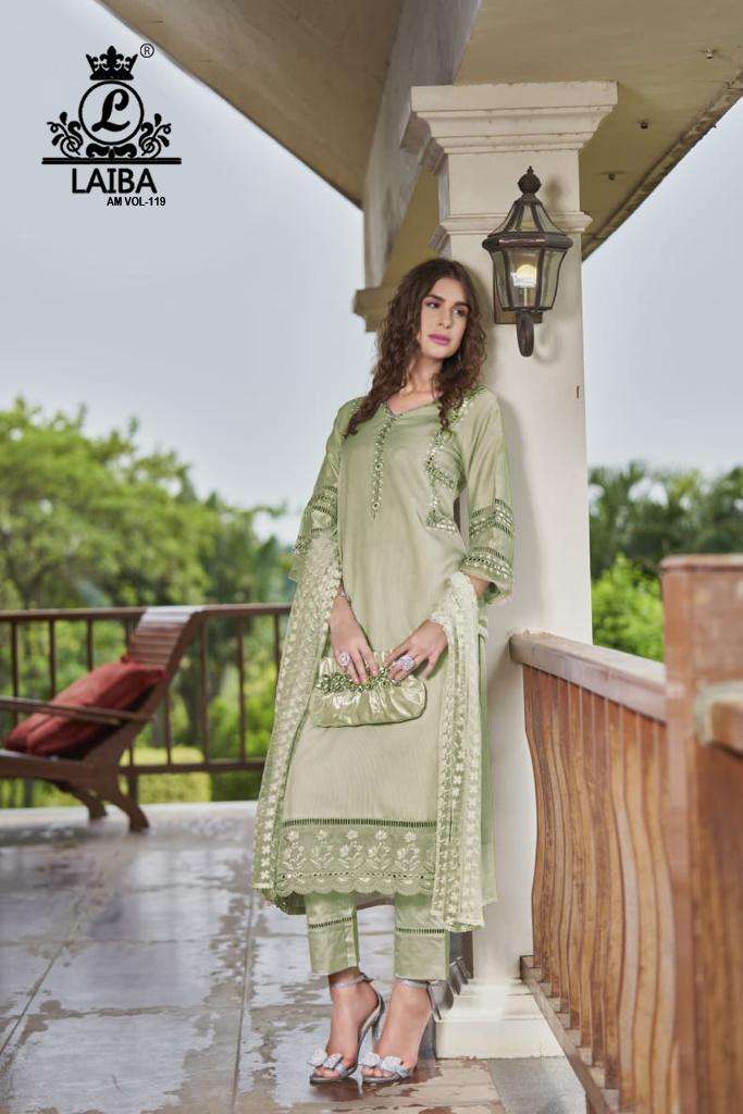 laiba am vol 119 elegant designer readymade salwar kameez exporter