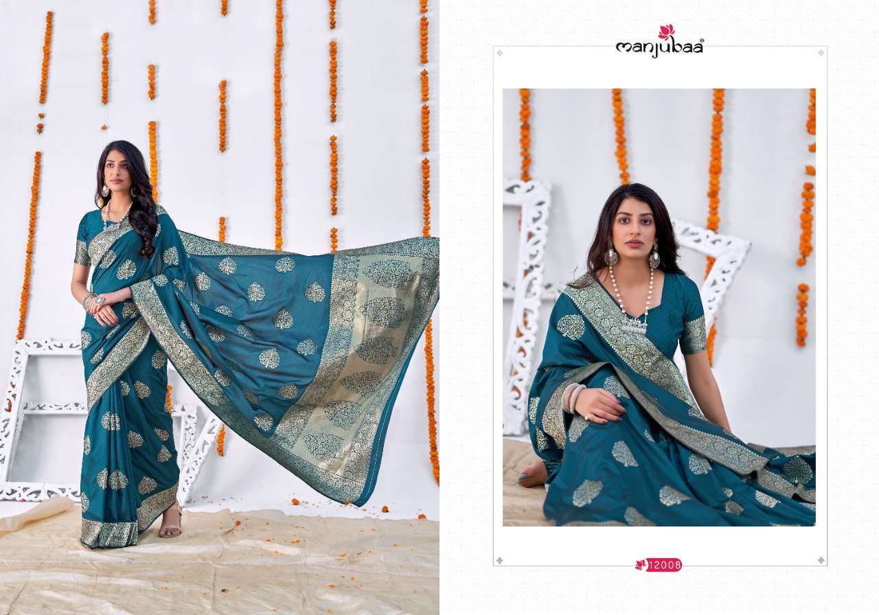 maaisha silk vol 4 by manjubaa banarasi silk designer saree