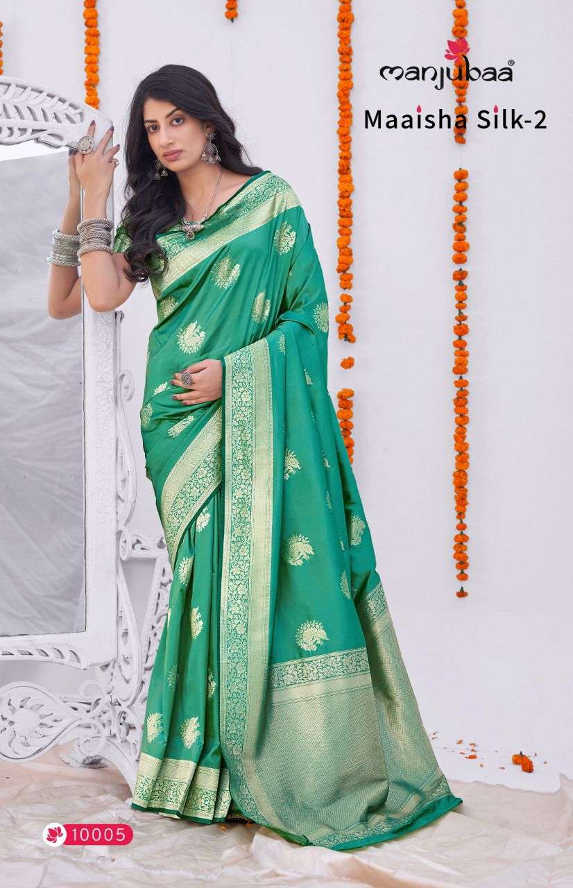 manjubaa  saaisha silk-2  series 10001 to 10009 banarasi silk wedding wear saree