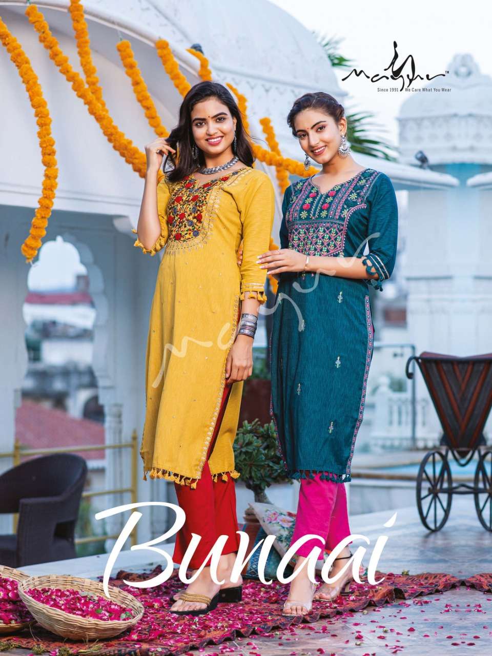 Mayur present bunaai  pure liquid rayon based designer kurti collection