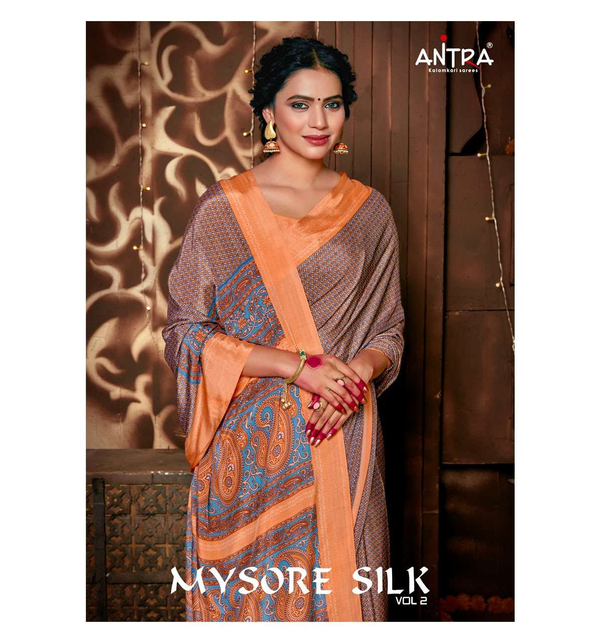 mysore silk vol 2 by antra crape printed fancy sarees