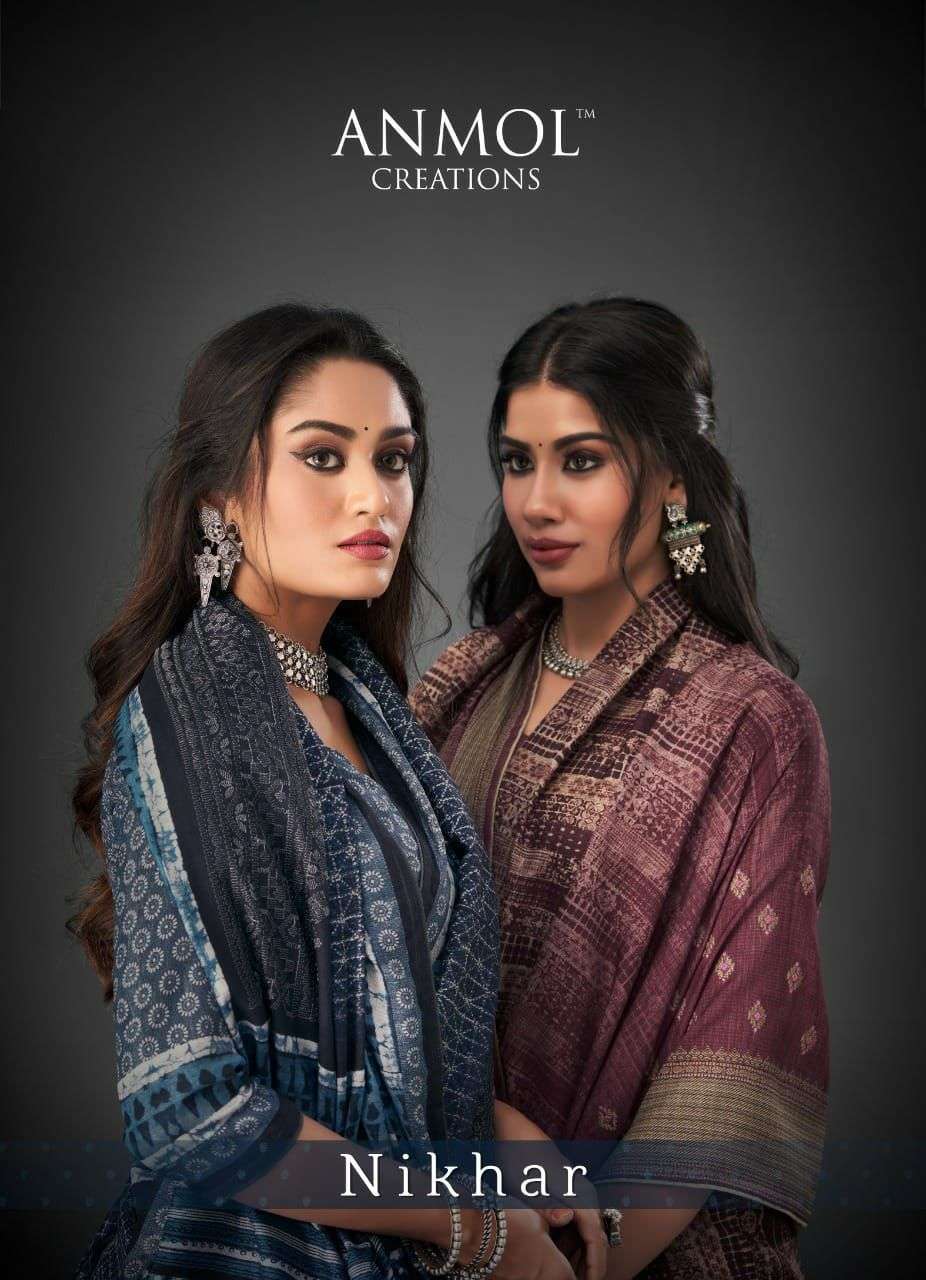 nikhar by anmol creation 5001-5014 series silk designer fancy saree