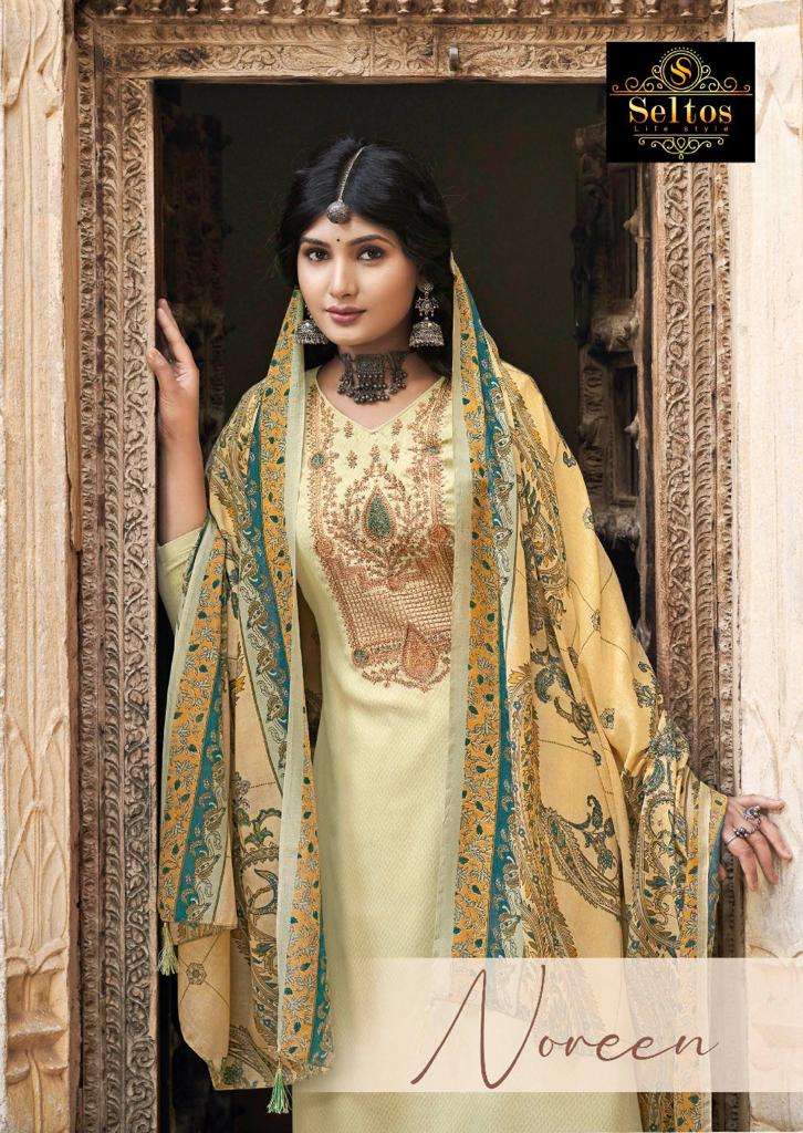 noreen by seltos jam cotton summer wear dress materials