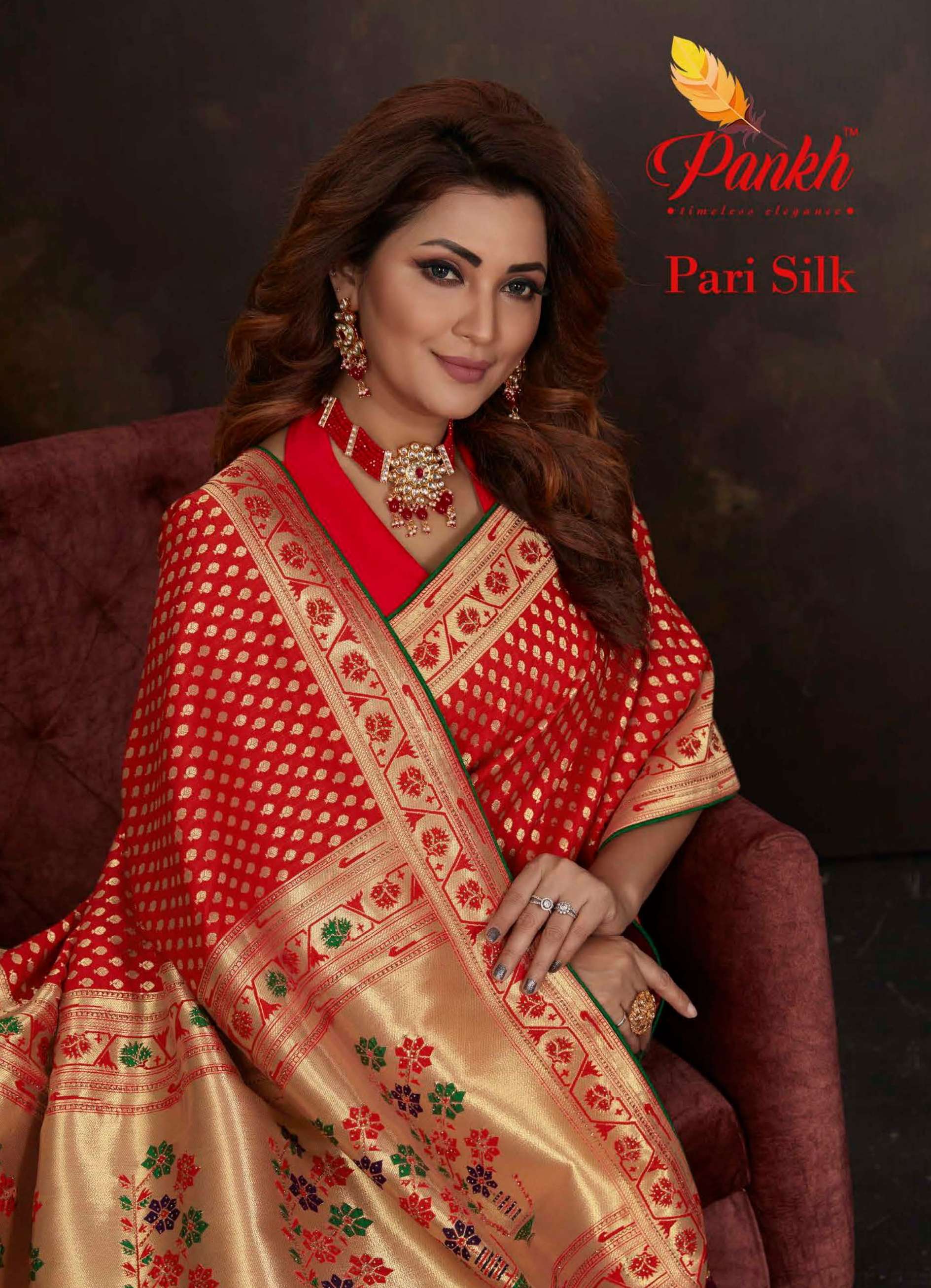 pankh paril silk 2601-2607 series silk elegant sarees 