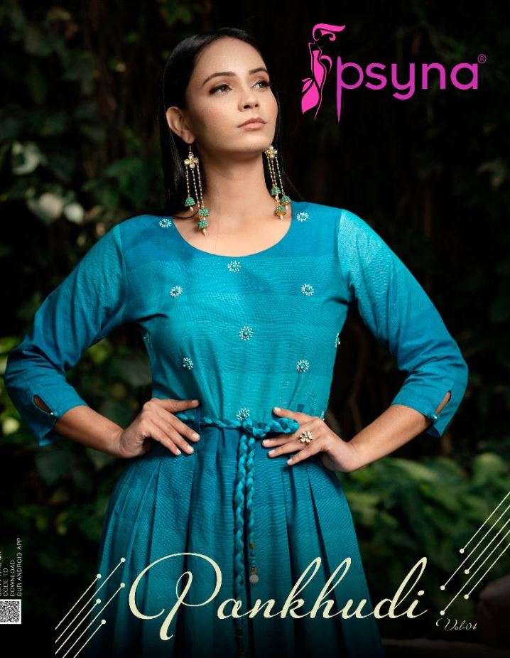 psyna launch pankhudi vol 4 cotton women long gown collection