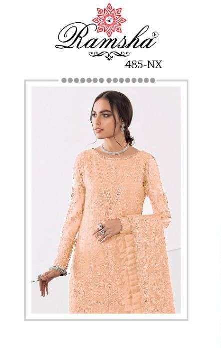 ramsha 485 nx georgette embroidery pakistani fancy dresses
