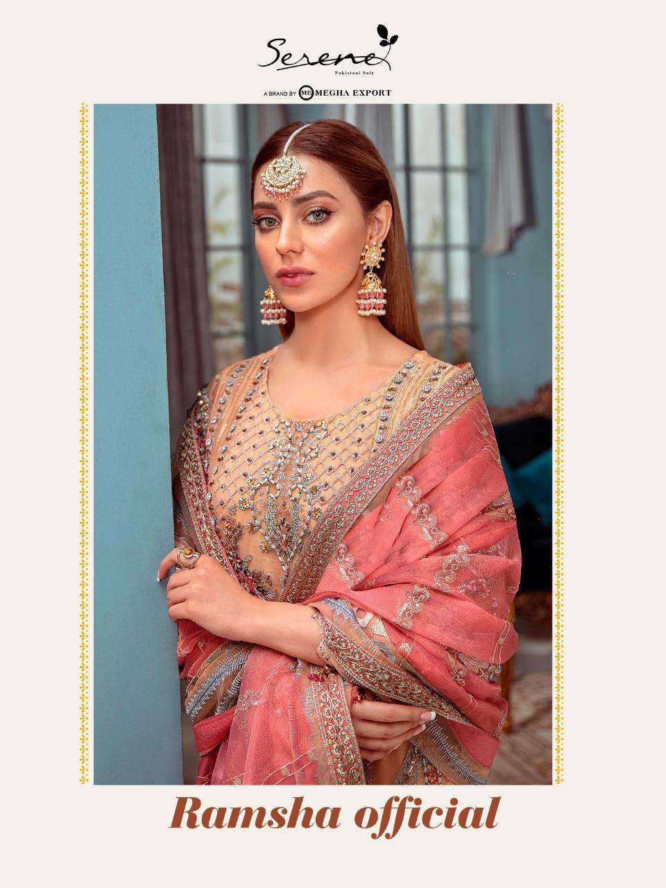 ramsha official by megha exports embroidery pakistani dresses