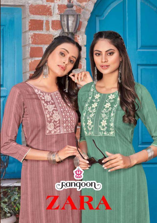 rangoon zaara cotton fancy casual kurtis