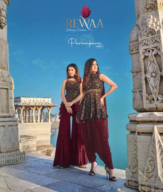 rewaa parampara vol 1 western wear outfits plazzo dhoti party wear trend 