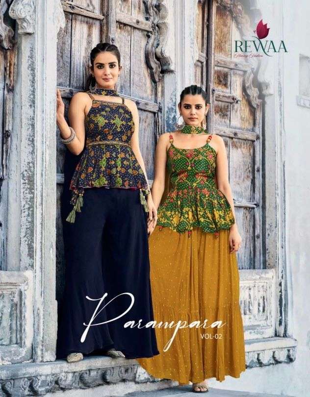 rewaa parampara vol 2 readymade western wear party wear collection 