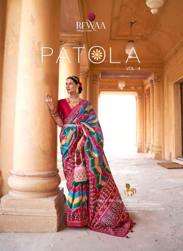 rewaa patola vol 4 338-348 series patola sarees exports 