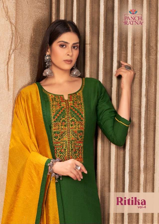 ritika vol 4 by panch ratna silk casual dress materials