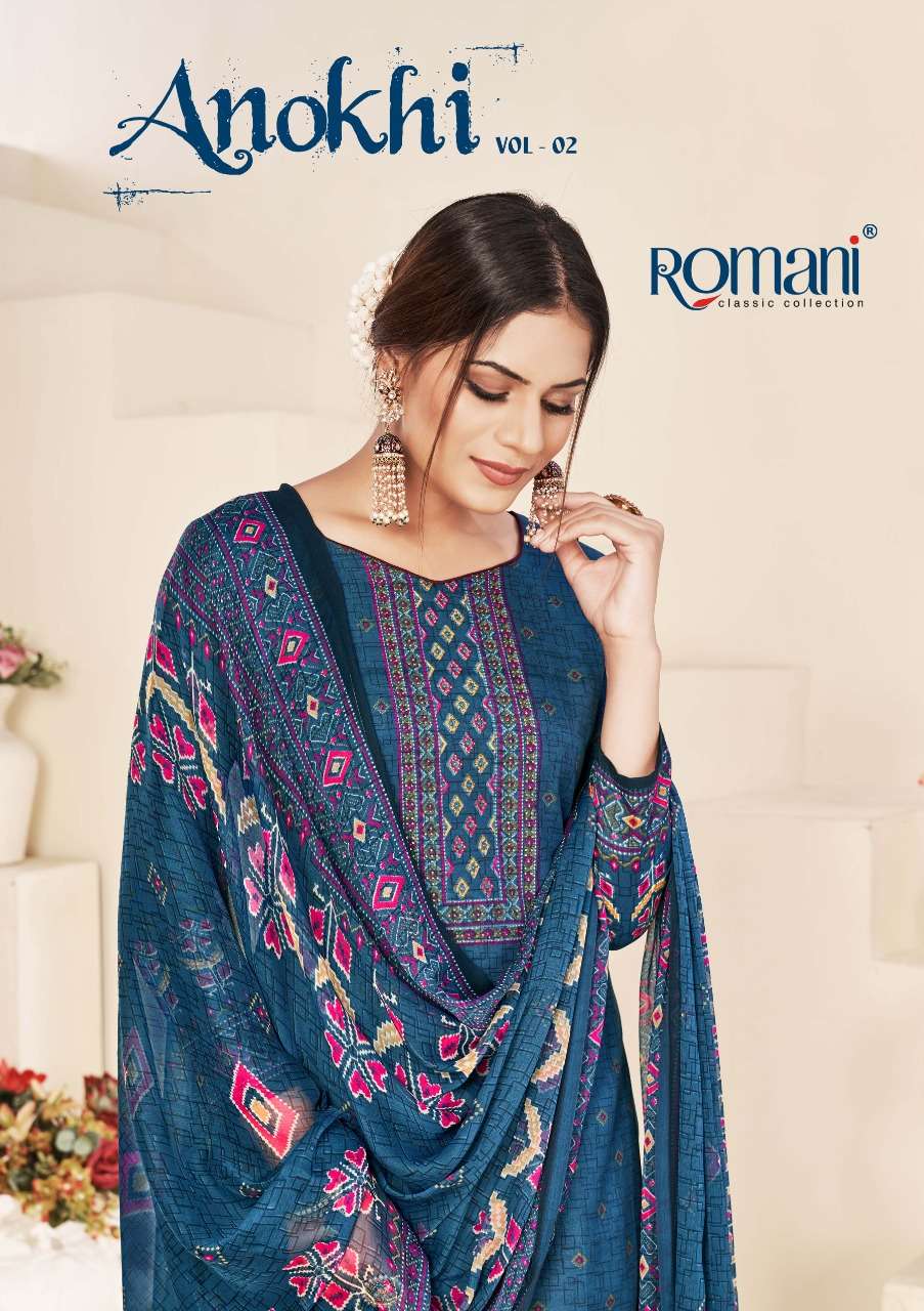 romani anokhi vol 2 cotton printed dress materials