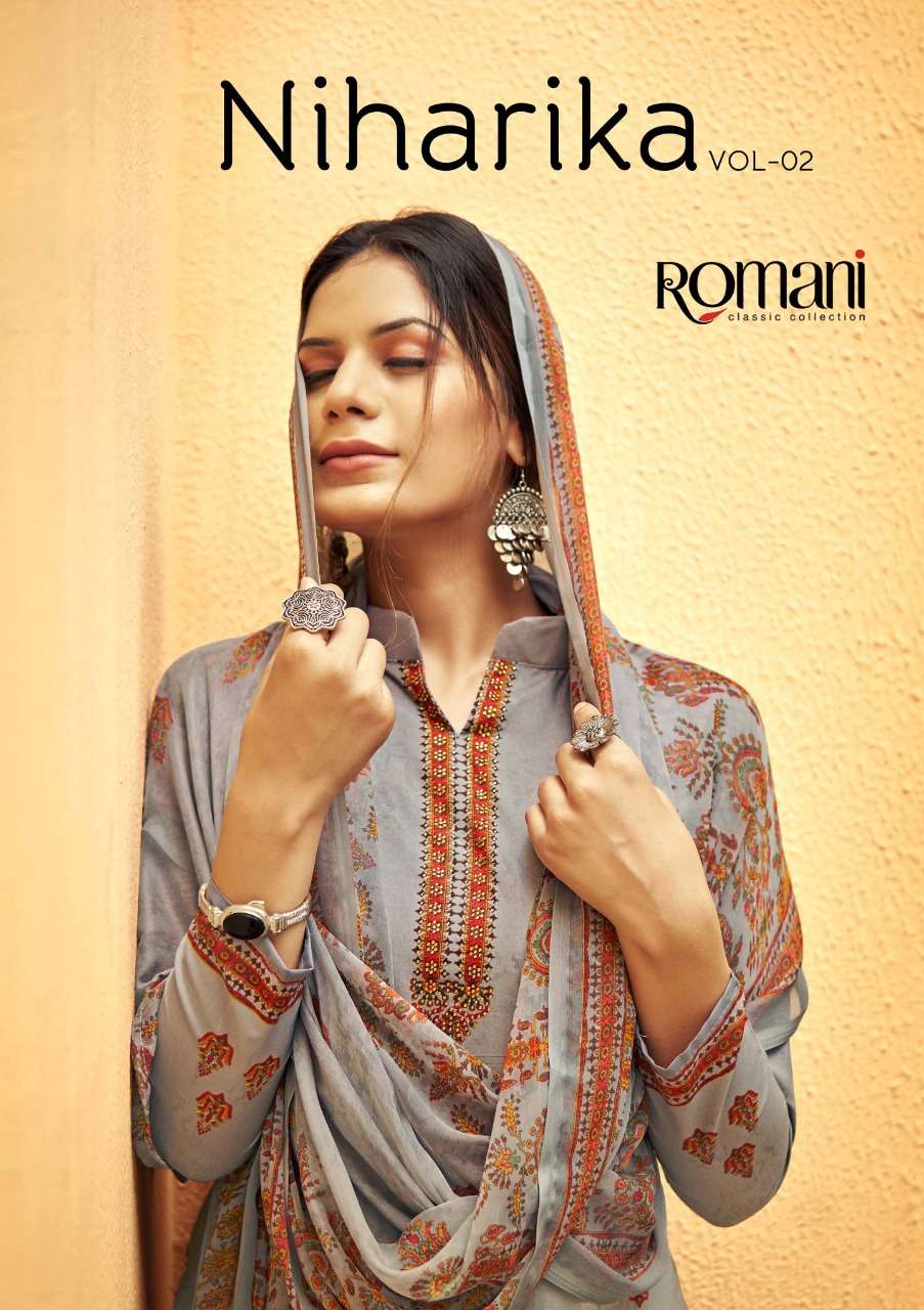 romani niharika vol 2 soft cotton suits with 3mtr bottom 