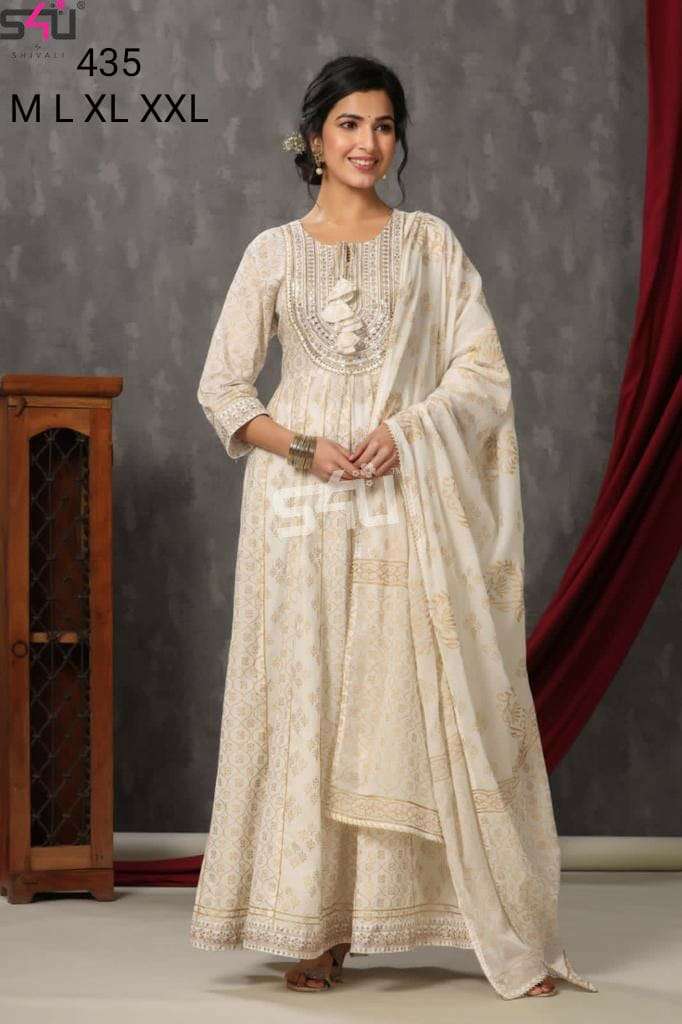 s4u 435 design flair style kurti with dupatta combo set 