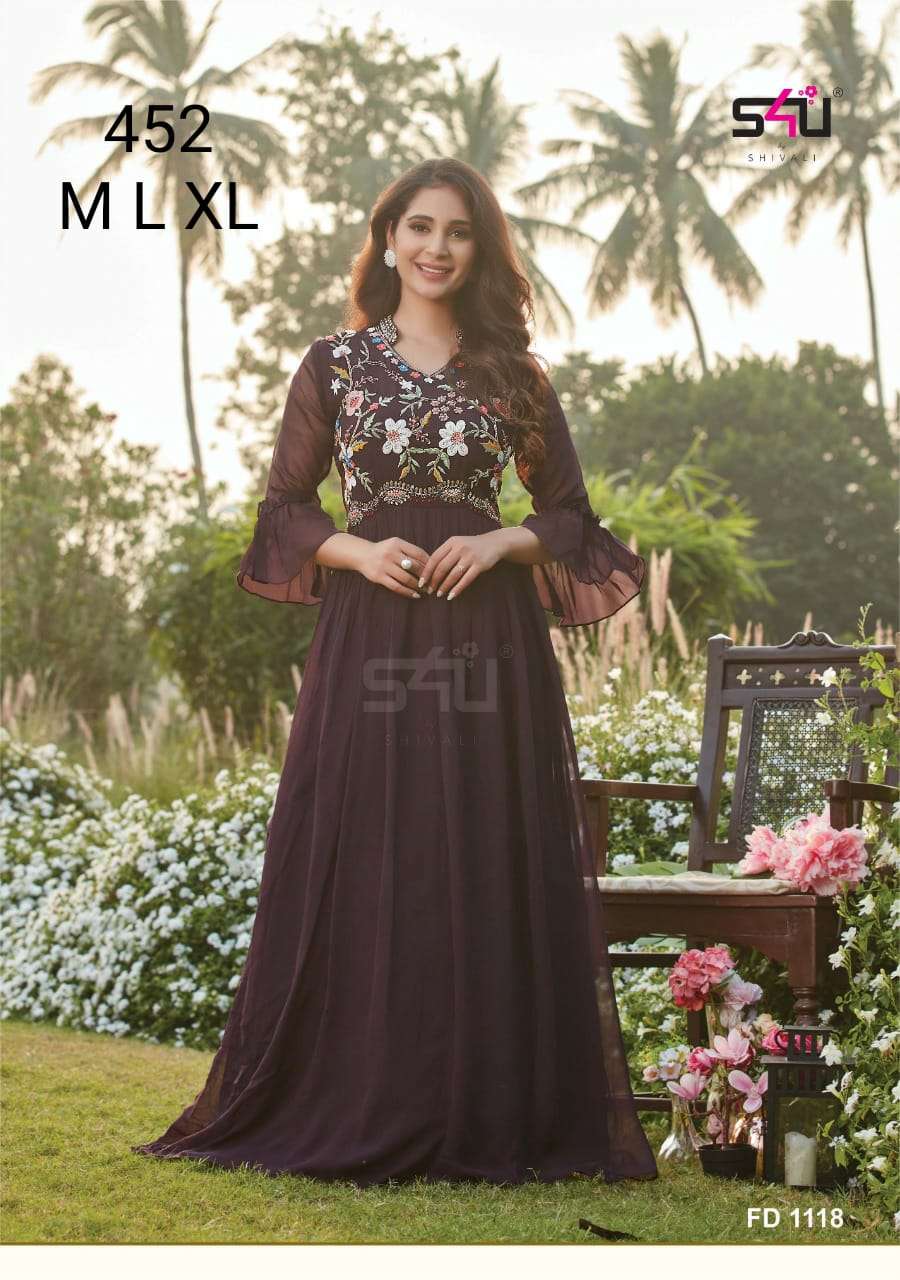 s4u 452 design combo set of party wear gown 