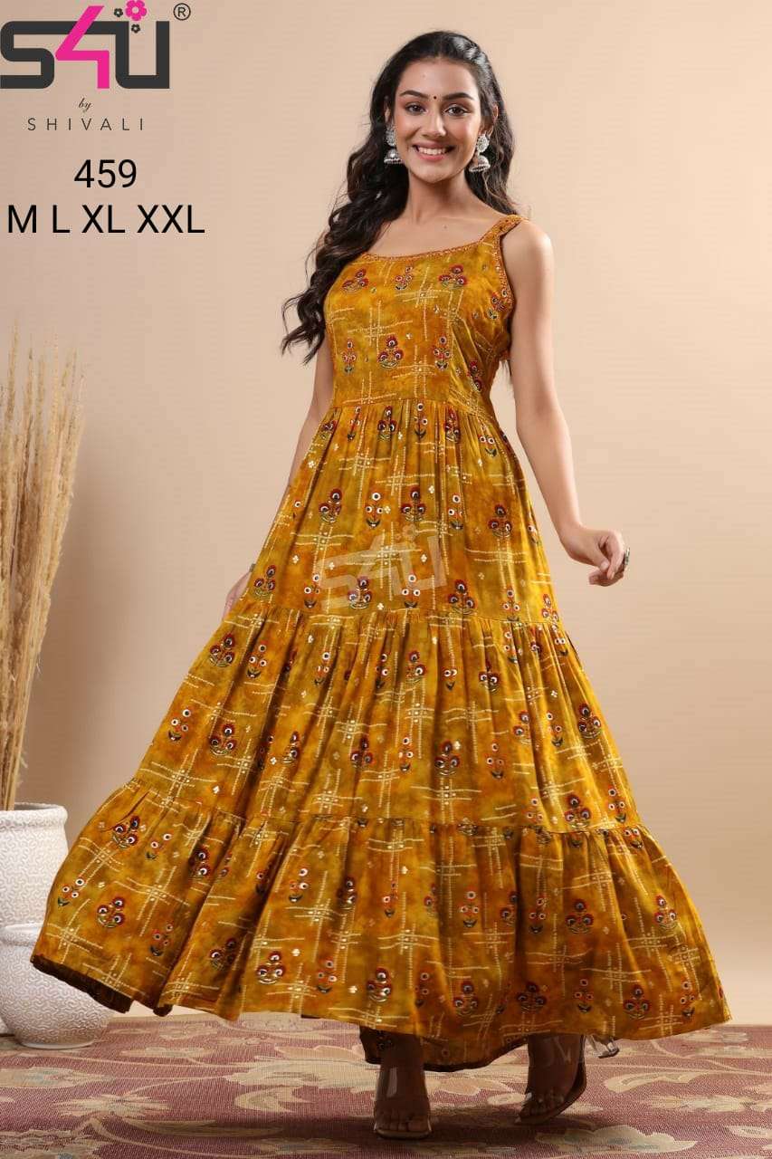 s4u 459 design combo set of anarkali designer kurti 