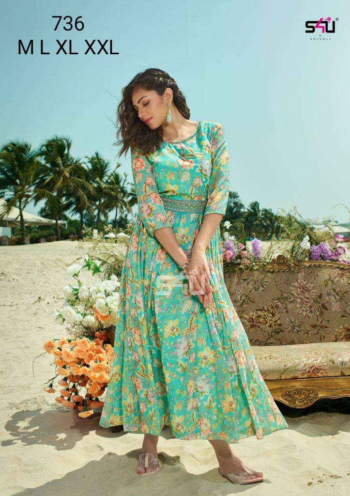 s4u 736 design combo set of party wear kurti collection 