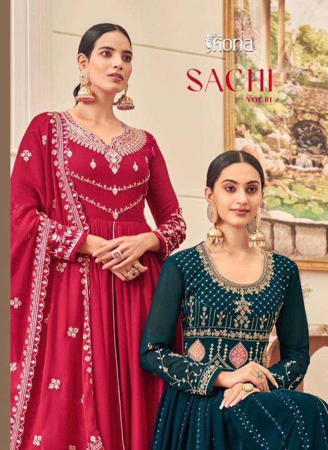 sachi vol 01 by fiona georgette readymade long dresses