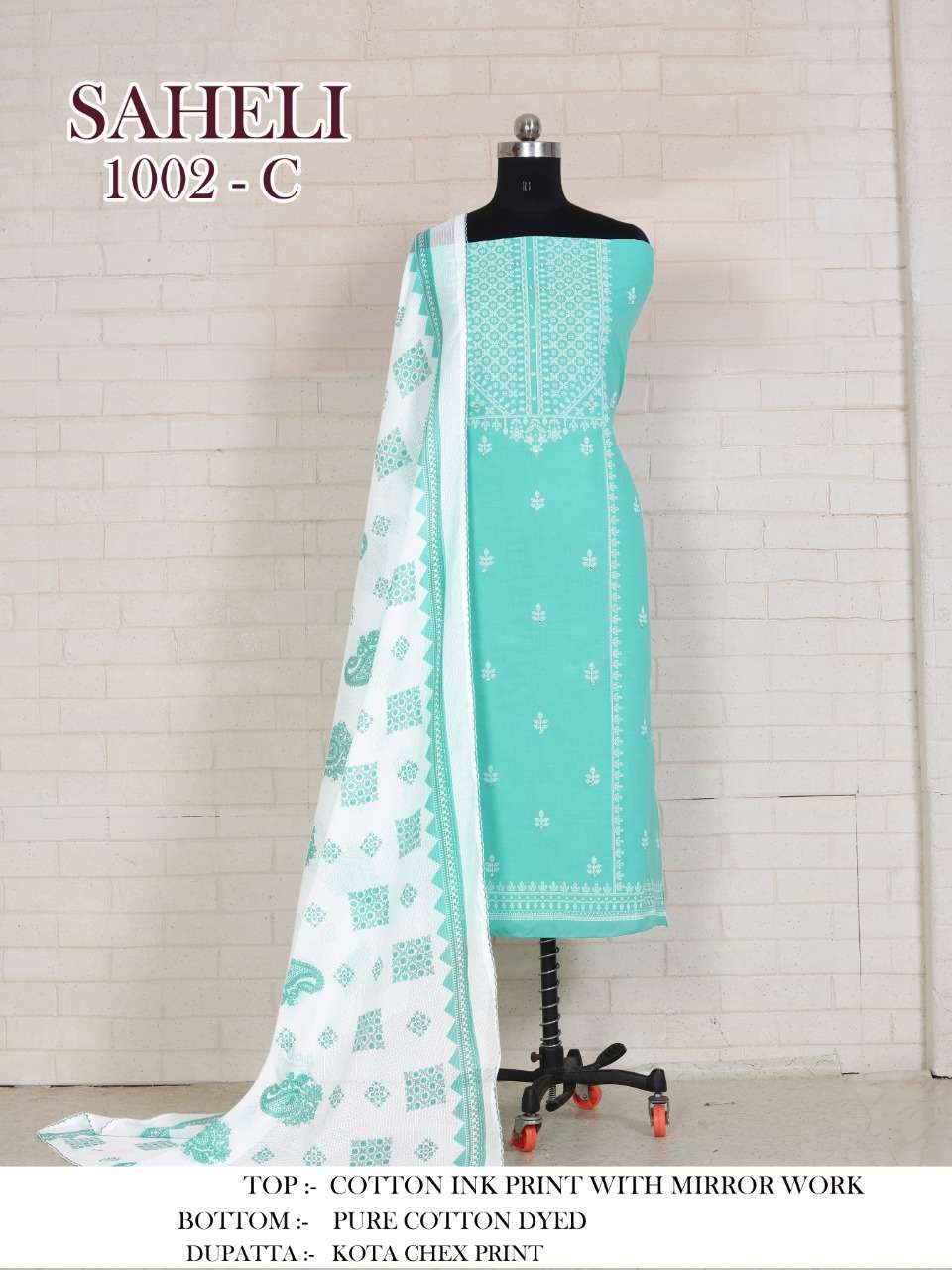 saheli 1002 by bipson cotton casual wear dress materials