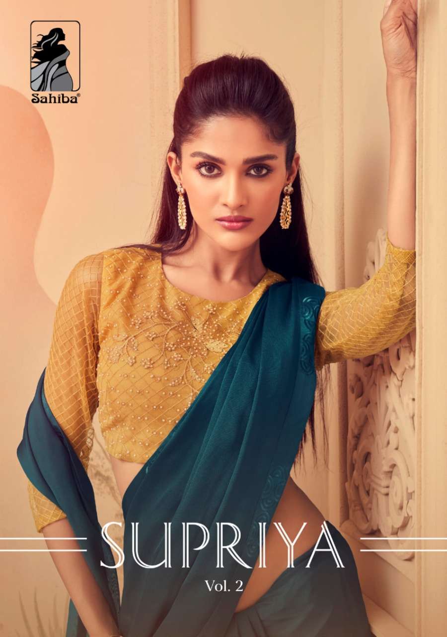 sahiba supriya vol 2 fancy designer sarees wholesaler 