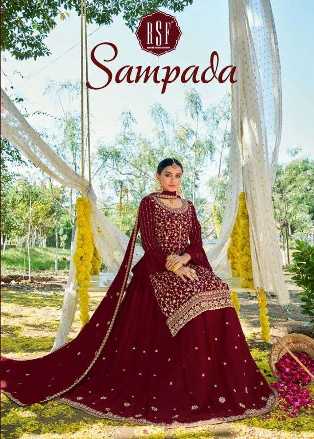 sampada by rsf readymade georgette skirt style fancy salwar kameez