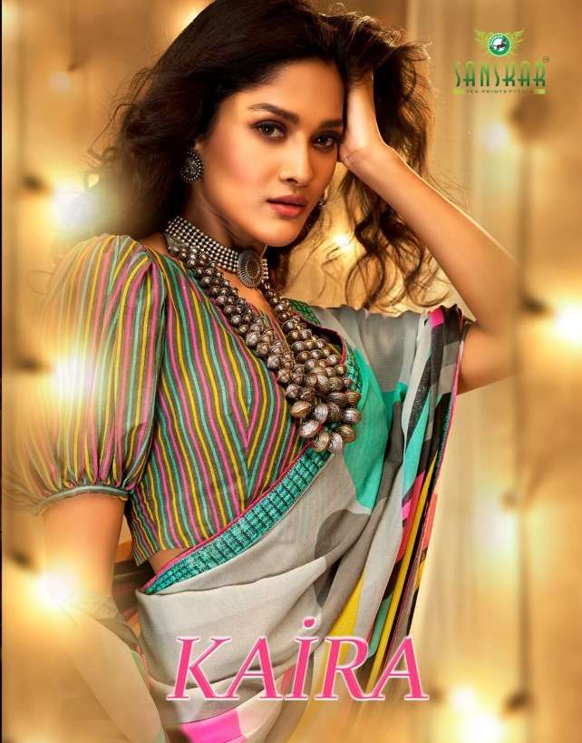 sanskar tex kaira fancy silk saree wholesaler 