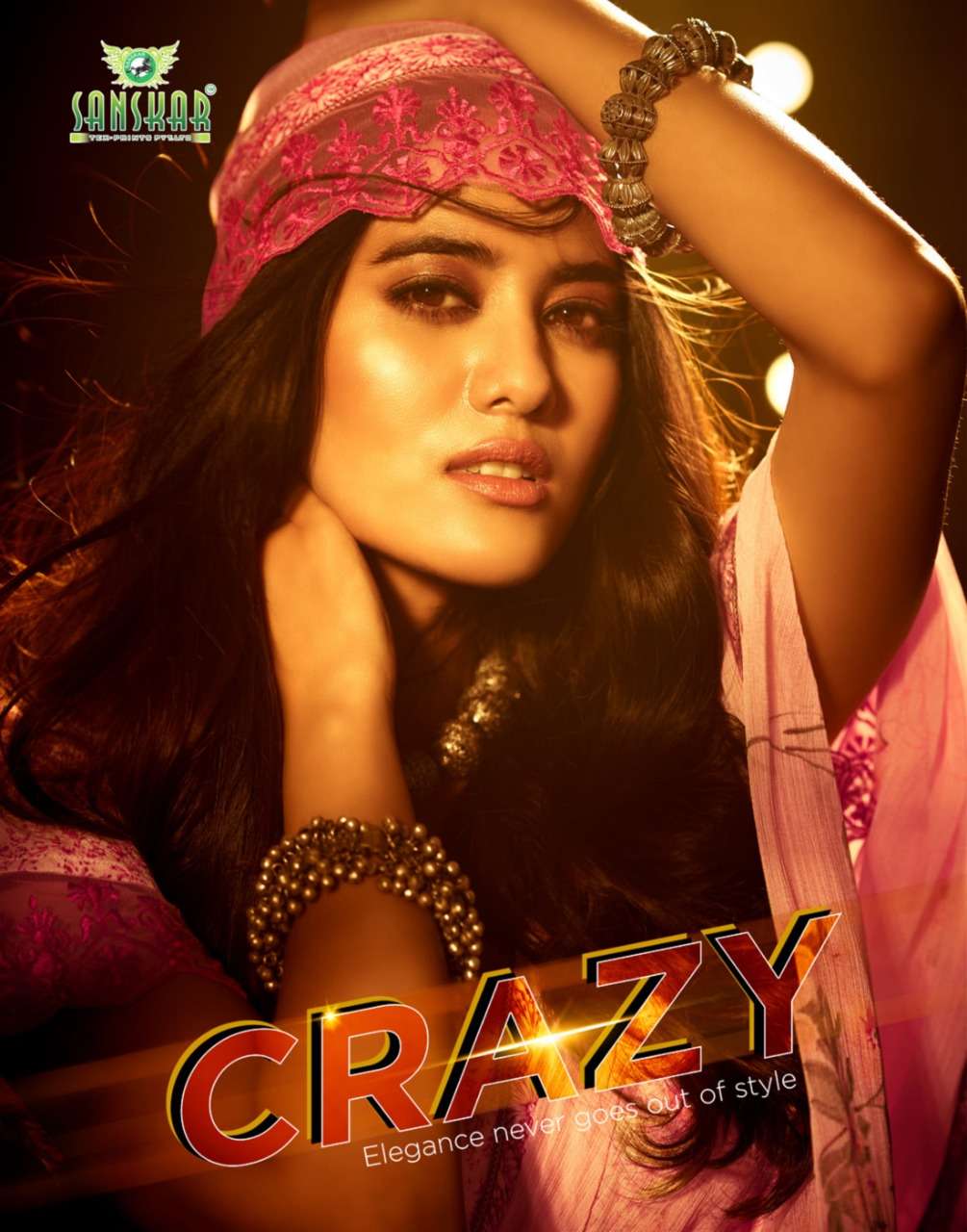 sanskar tex print crazy pure chiffon fancy sarees wholesaler 