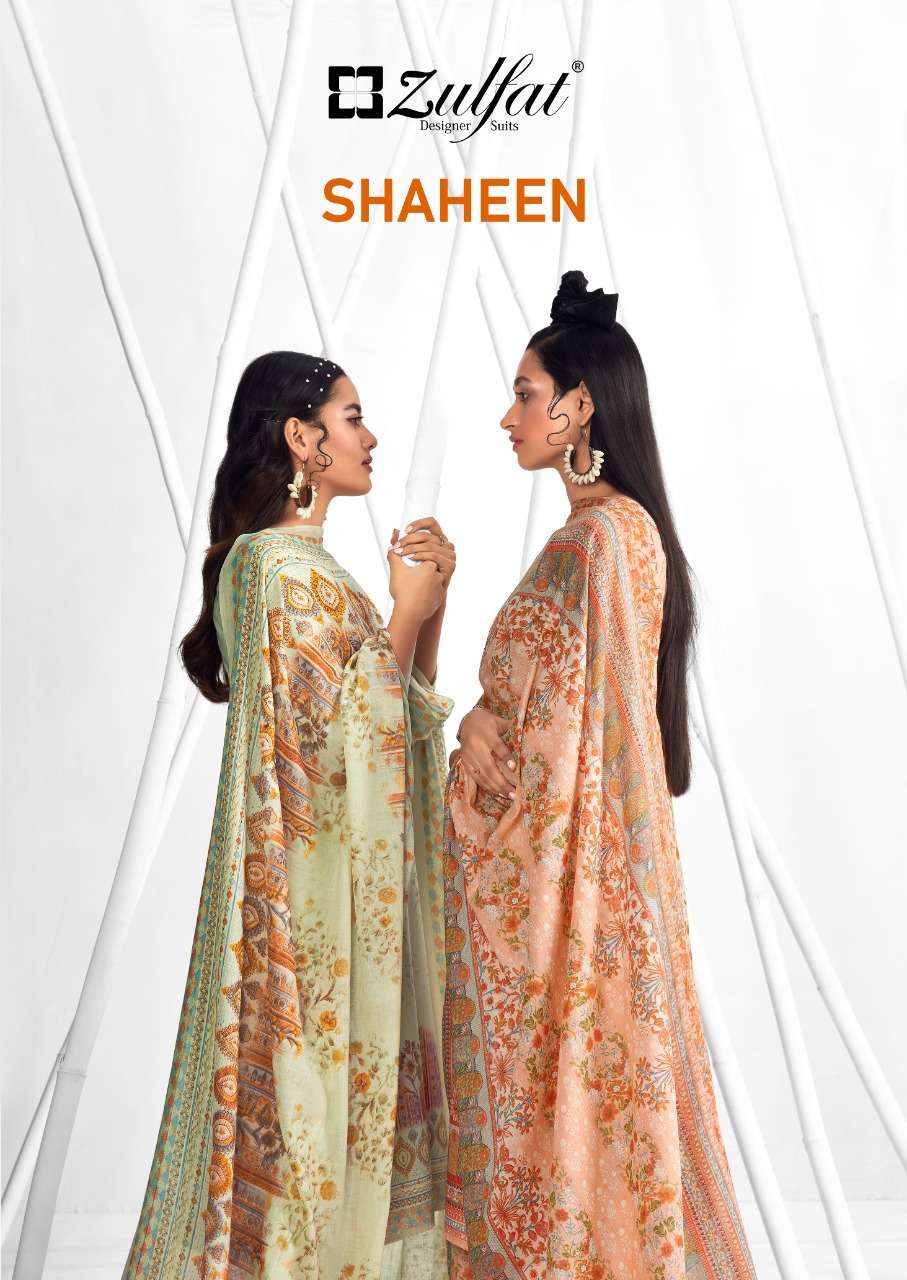 shaheen by zulfat cotton printed dress materials