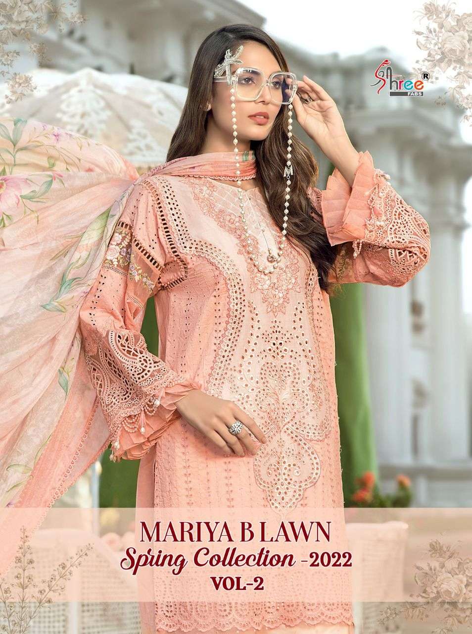 shree fab maria b lawn spring-2022 vol 02 cotton pakistani salwar kameez