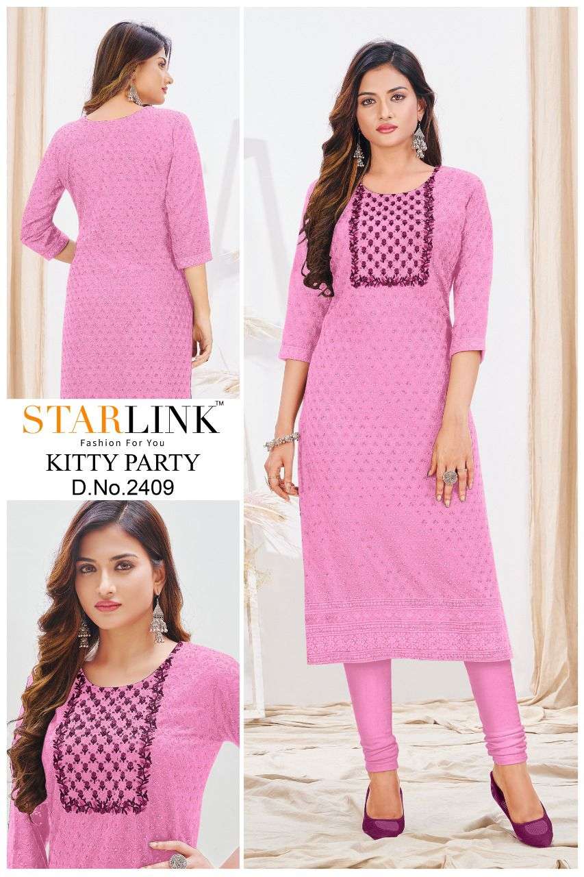 Starlink kitty party rayon fancy kurti collection