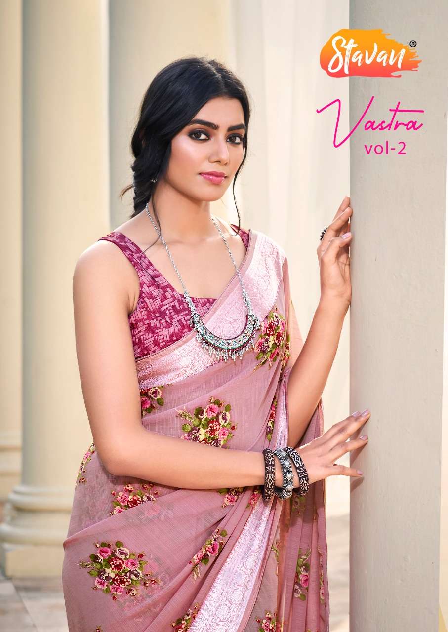 stavan vastra vol 2 georgette saree with border