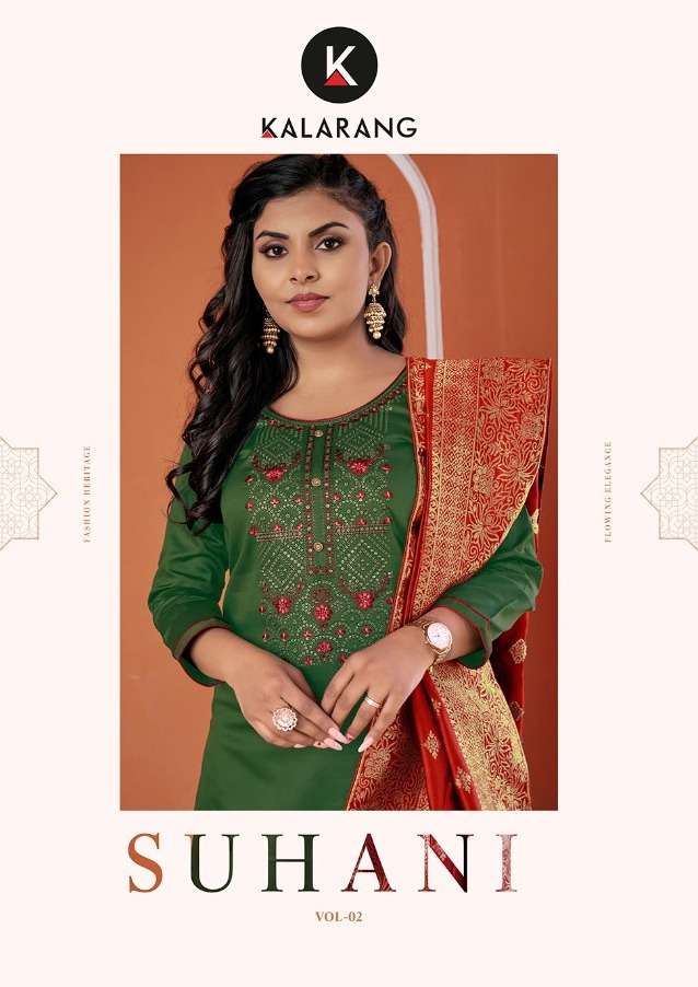 suhani vol 2 by kalarang jam silk cotton fancy dress materials