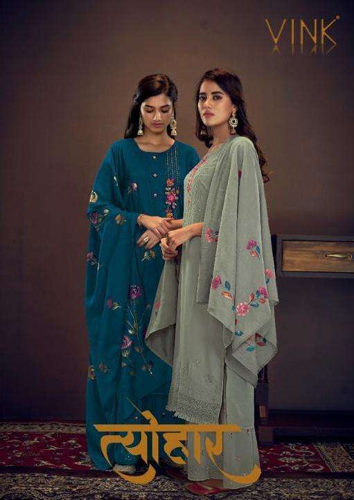 tyohar by vink readymade kurta with sharara & dupatta concept