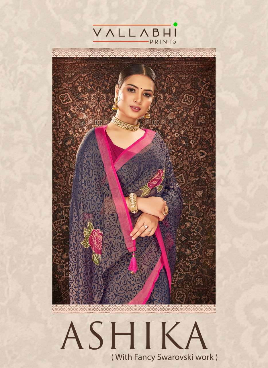Vallabhi ashika brasso print fancy sarees collection in surat