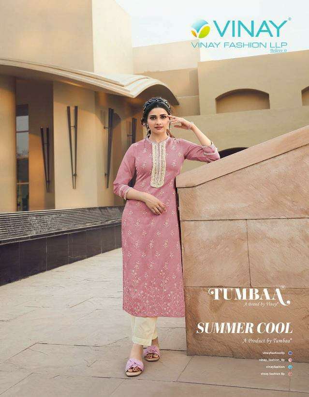 vinay fashion summer cool chanderi cotton kurti with pant supplier