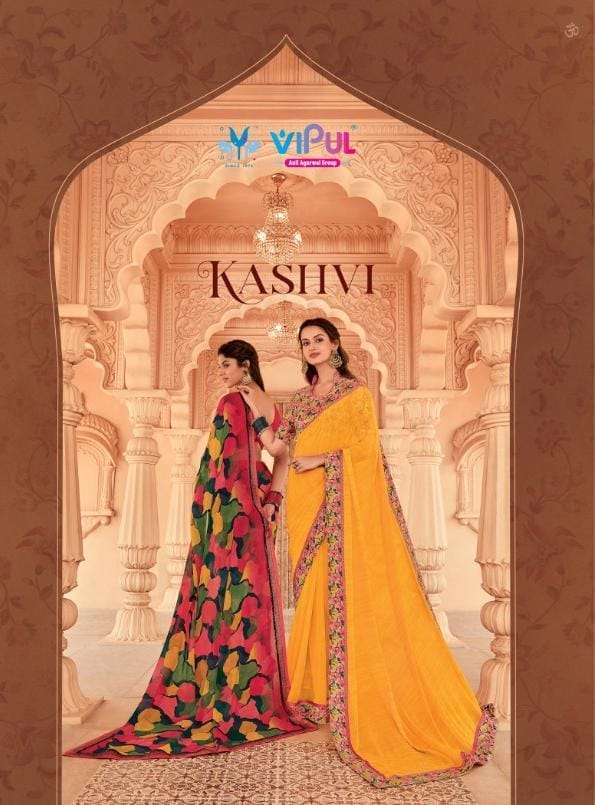   Vipul kashvi georgette fancy sarees collection in surat