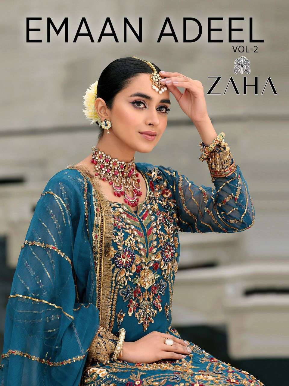 zaha emaan adeel vol 2 pakistani dresses embroidery 