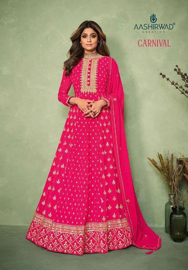 aashirwad carnival readymade free size exclusive long suits