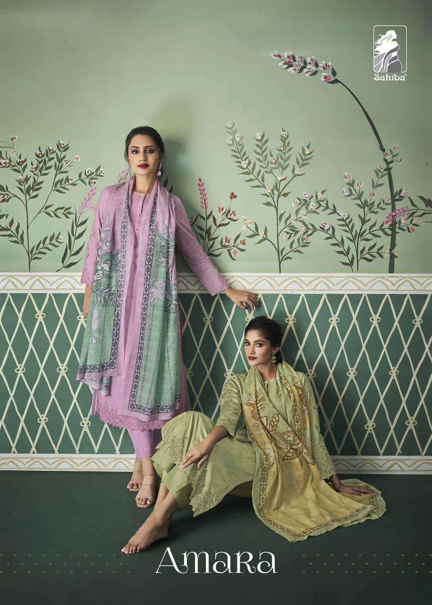 amara by sahiba pure cambric embroidery designer salwar kameez