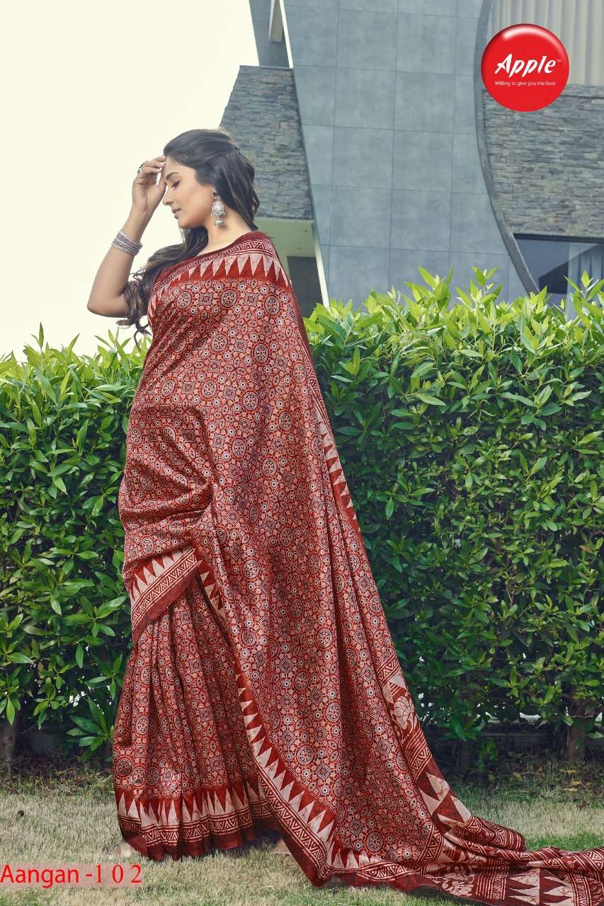 apple sarees aangan vol 1 silk simple saree look 