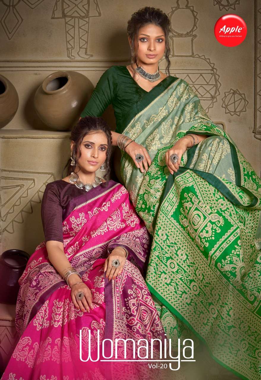 apple womaniya vol 20  bhagalpuri sarees at best price 